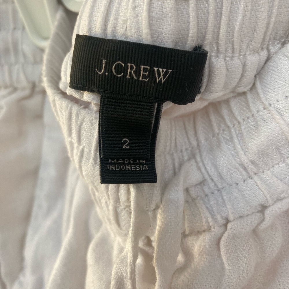 White Linen JCrew Pants